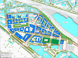 Lageplan/Masterplan des Stadtquartiers Neckarpark