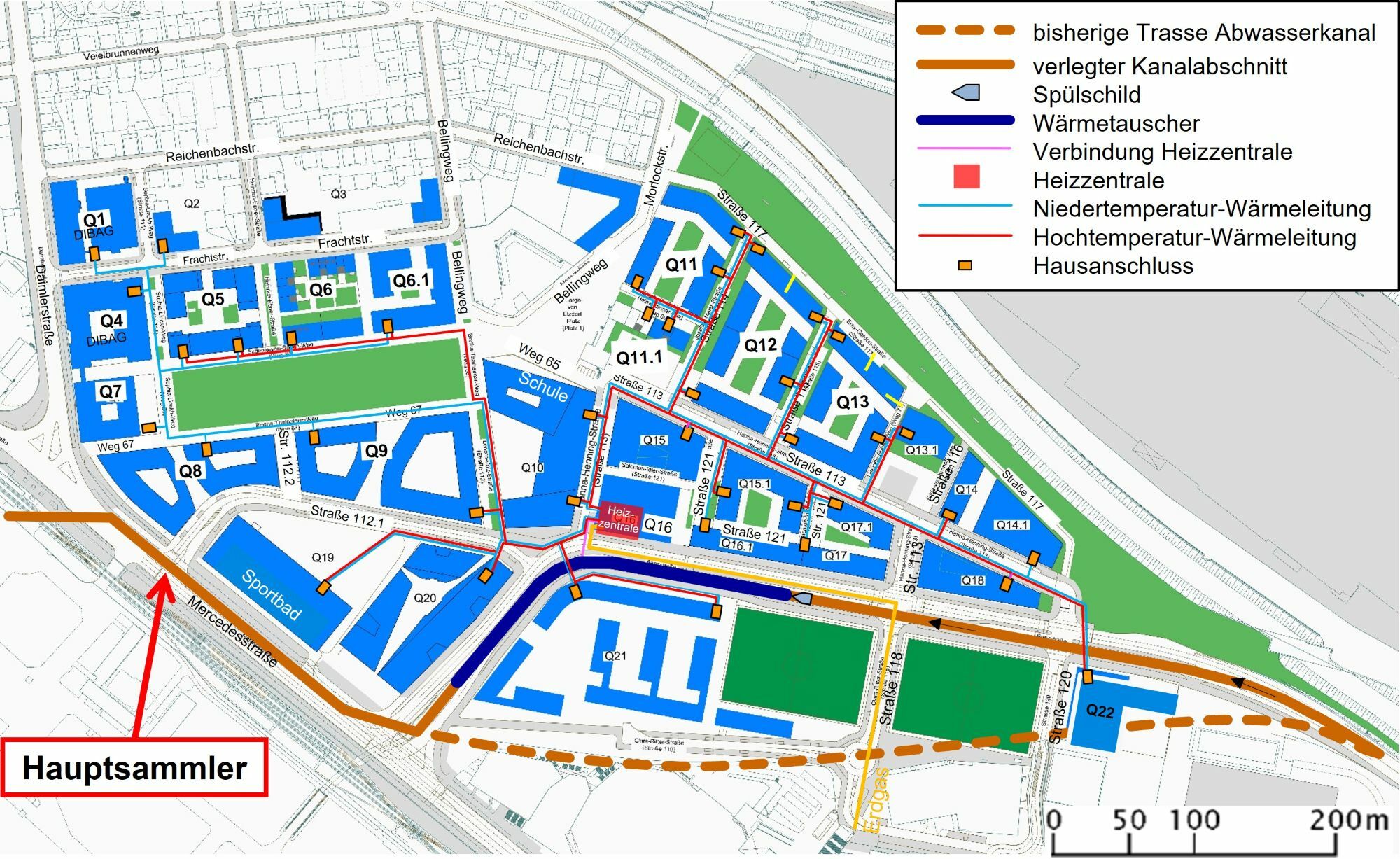 Verlegung der Trasse Abwasserkanal