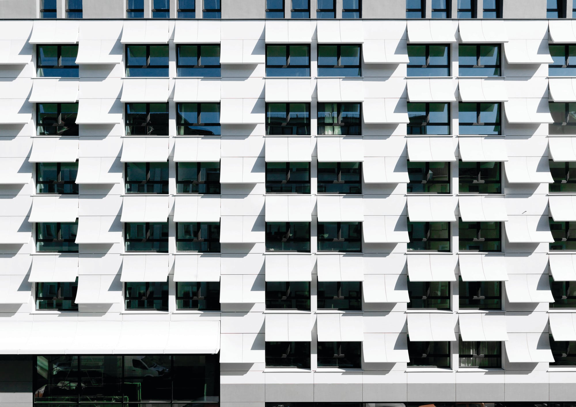 Fassade aus Glasfaserbeton am Eurostars Book Hotel München