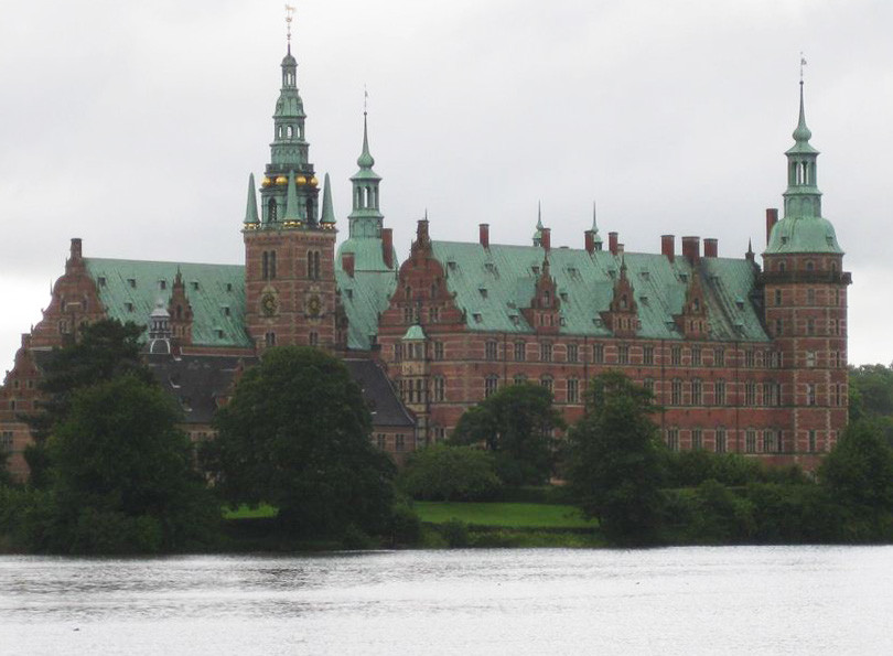 Kupferdach mit Patina auf Schloss Kronborg bei Helsingor