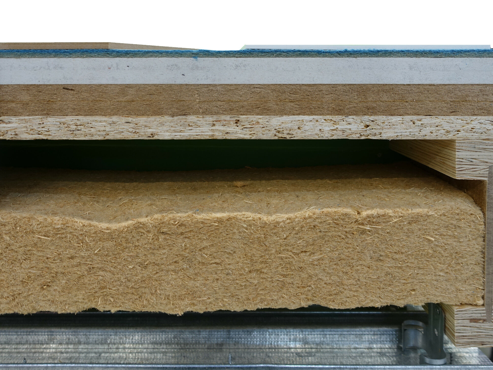 Trittschalldämmplatten aus Holzfasern unter Estrich