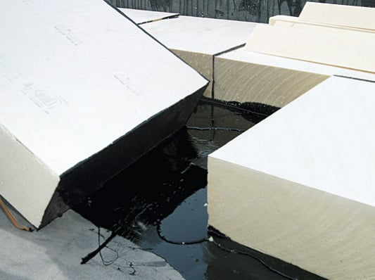 PIR-Dämmstoffplatten als Wärmedämmschicht eines Flachdaches