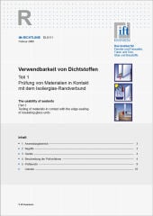 ift-Richtlinie DI-01/1- Verwendbarkeit von Dichtstoffen