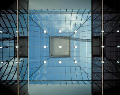 Detail des neuen Glasdaches