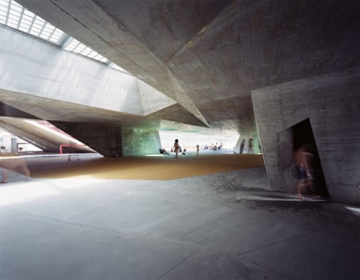 Betonoberflächen im sogenannten Aquarium
