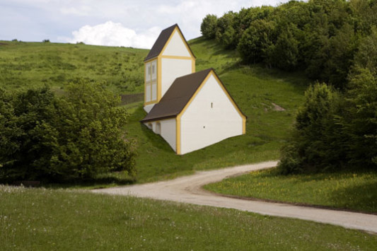 Kunstprojekt "Versunkenes Dorf" in München
