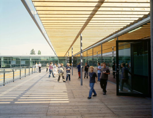 Stark belebte und genutzte Dachterrasse