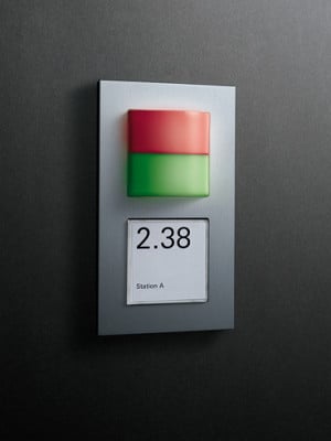 Zimmermodul mit Signalleuchte und Namensschild Gira Esprit, Aluminium