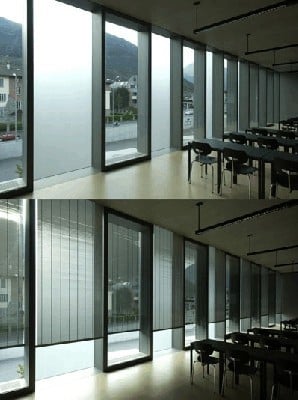 Seminarraum mit Sonnenschutz