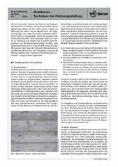 H 8 – Sichtbeton: Techniken der Flächengestaltung