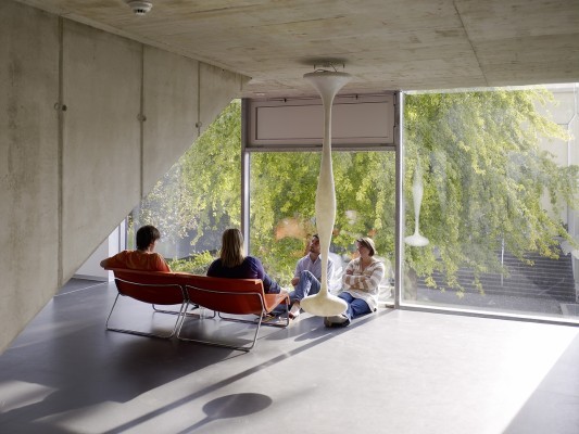 Sichtbeton in den Gemeinschaftsbereichen