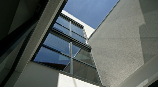Blick aus dem Atrium