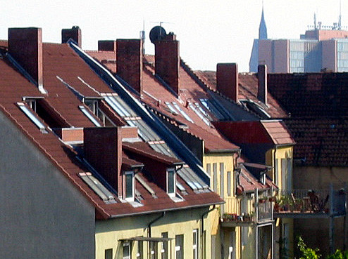 Dachlandschaft ausgebauter Dächer