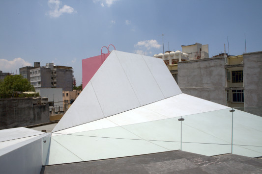 Dachaufbau in Mexiko City