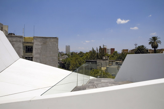 Dachaufbau in Mexiko City