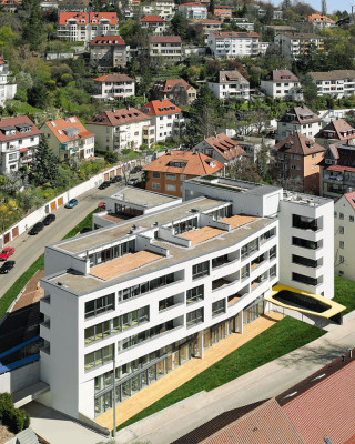 Blick auf die Südfassade aus der Vogelperspektive