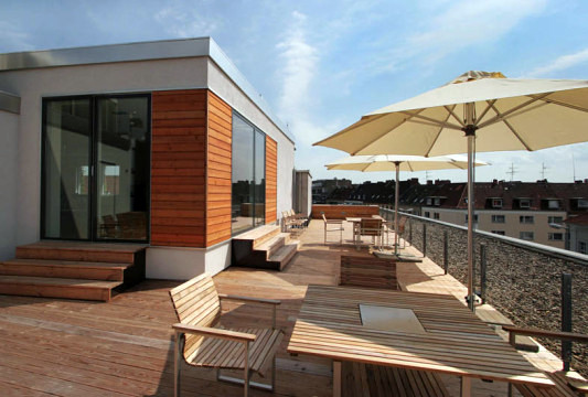 Terrasse auf dem Dach