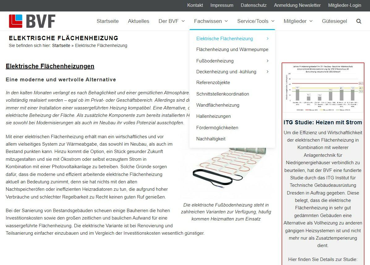 Einbau von Flächenheizungen im Altbau