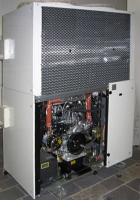 Gasmotor-Wärmepumpe: Wärmepumpe im Winter, Kältemaschine im Sommer