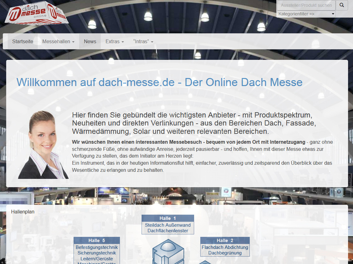 Messeportal für Dach, Fassade, Wärmeschutz und Solar