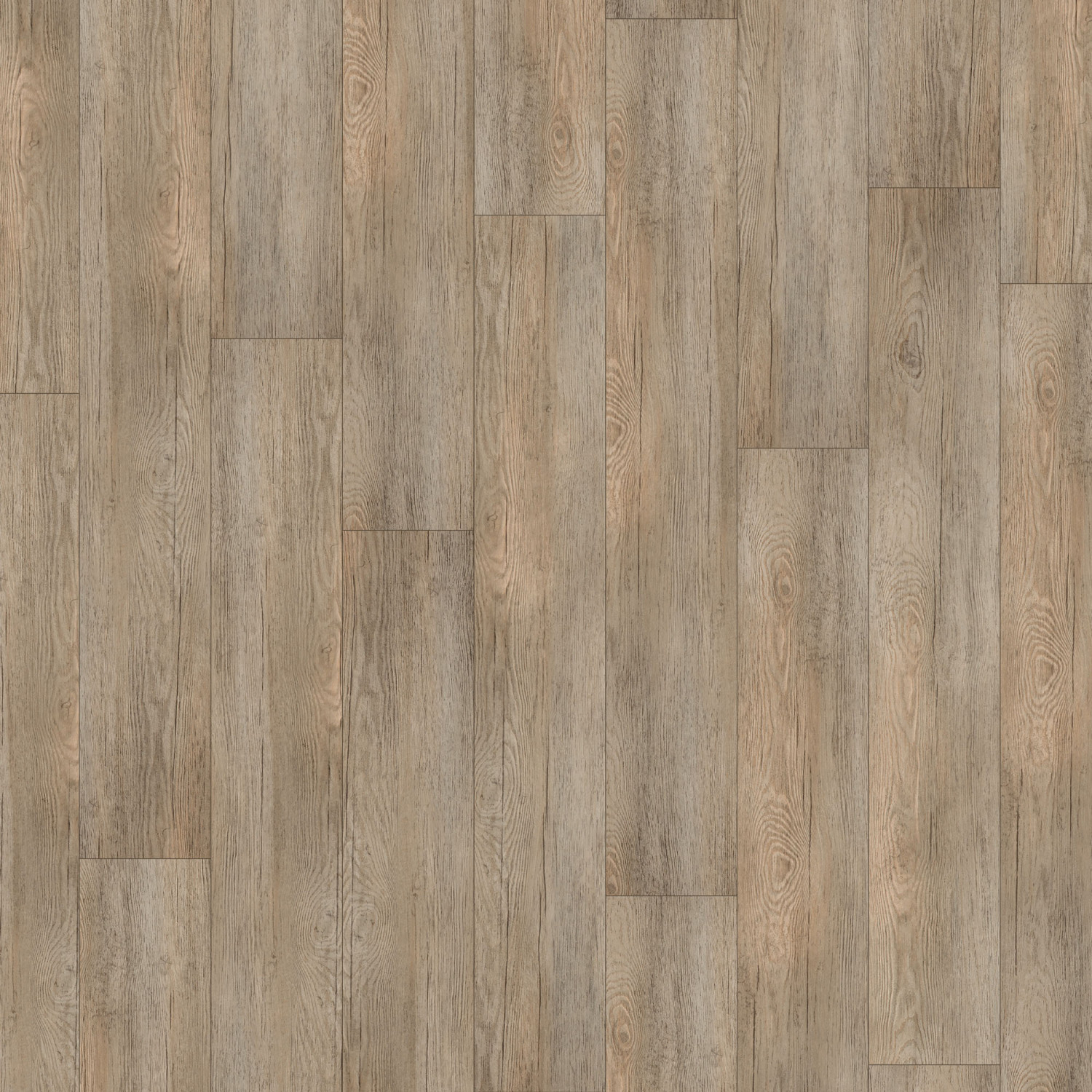 Mit Maserungen und Astlöchern ist dieser Belag Pinienholz nachempfunden (Abb.: Rustic pine warm)