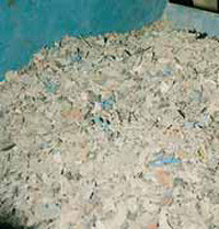 Zermahlene Chips mit einer Größr von ca. 30 mm 