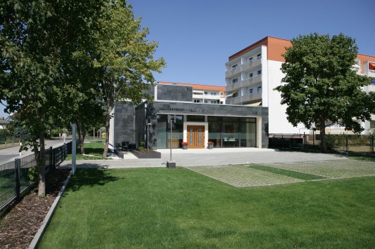Der alte Baumbestand wurde erhalten