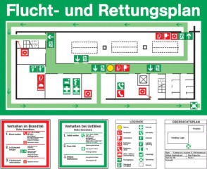 Flucht- und Rettungspläne in Arbeitsstätten