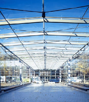 Verbindungsgang auf der Messe Hannover