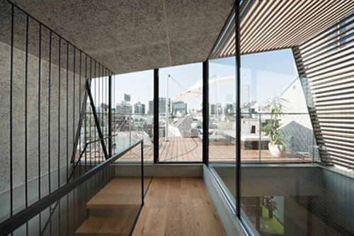 Blick auf die neue Dachterrasse