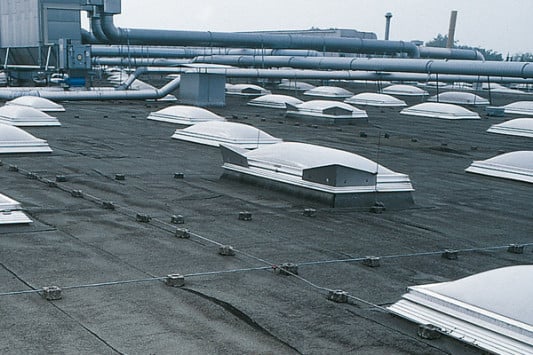 Flachdach vor der Sanierung