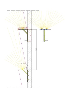 Fassadendetail mit LEDs