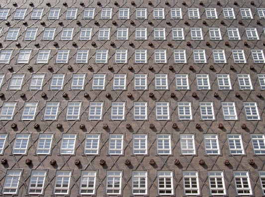 Fassadendetail Sprinkenhof, Hamburg - Architekt: Fritz Höger, Hans und Oskar Gerson