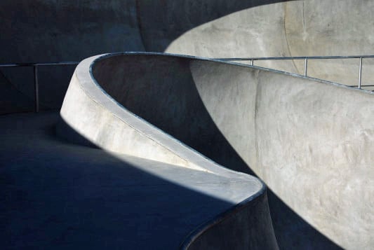 Künstliche Landschaft aus Beton