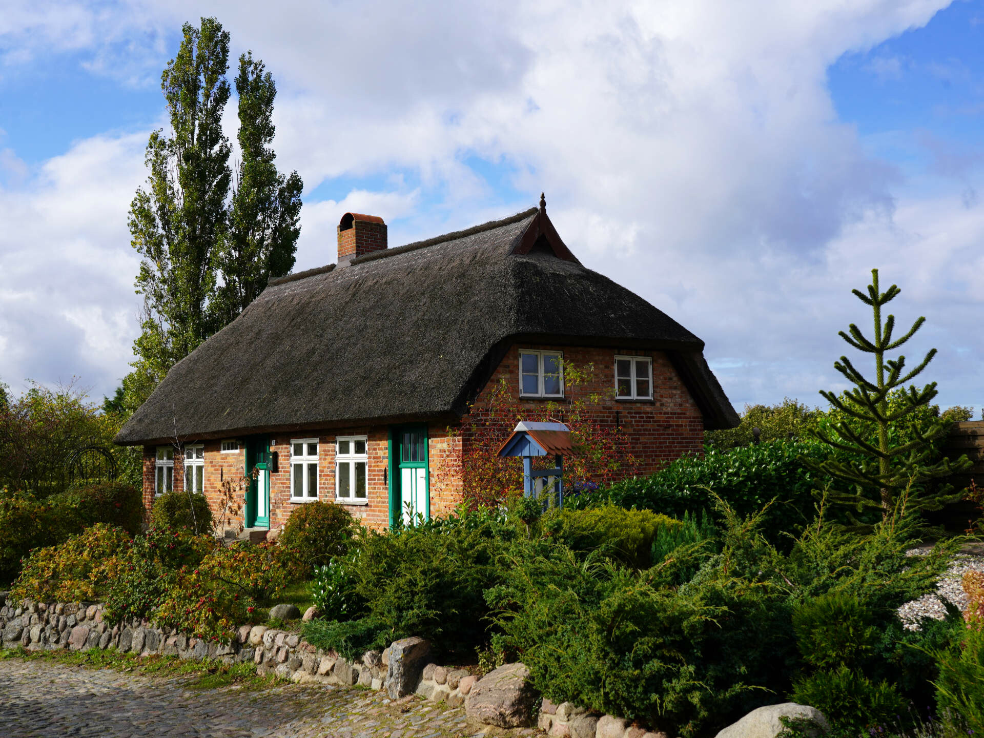 Beispiel für ein Reetdachhaus auf Rügen
